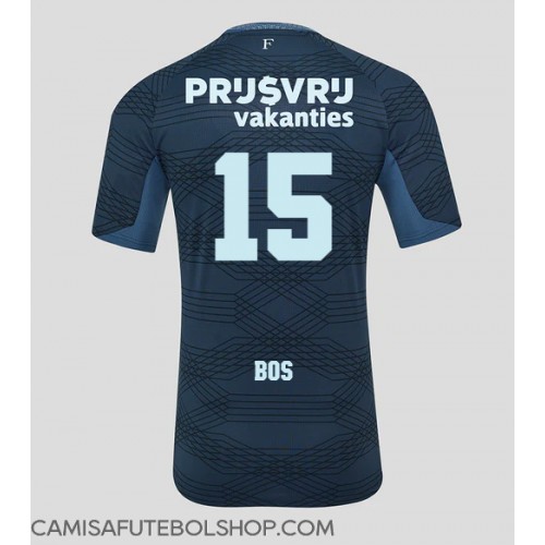 Camisa de time de futebol Feyenoord Jordan Bos #15 Replicas 2º Equipamento 2025-26 Manga Curta